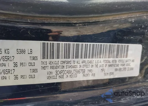 2018 Dodge Journey Se from USA, damaged, VIN 3C4PDCAB0JT506758